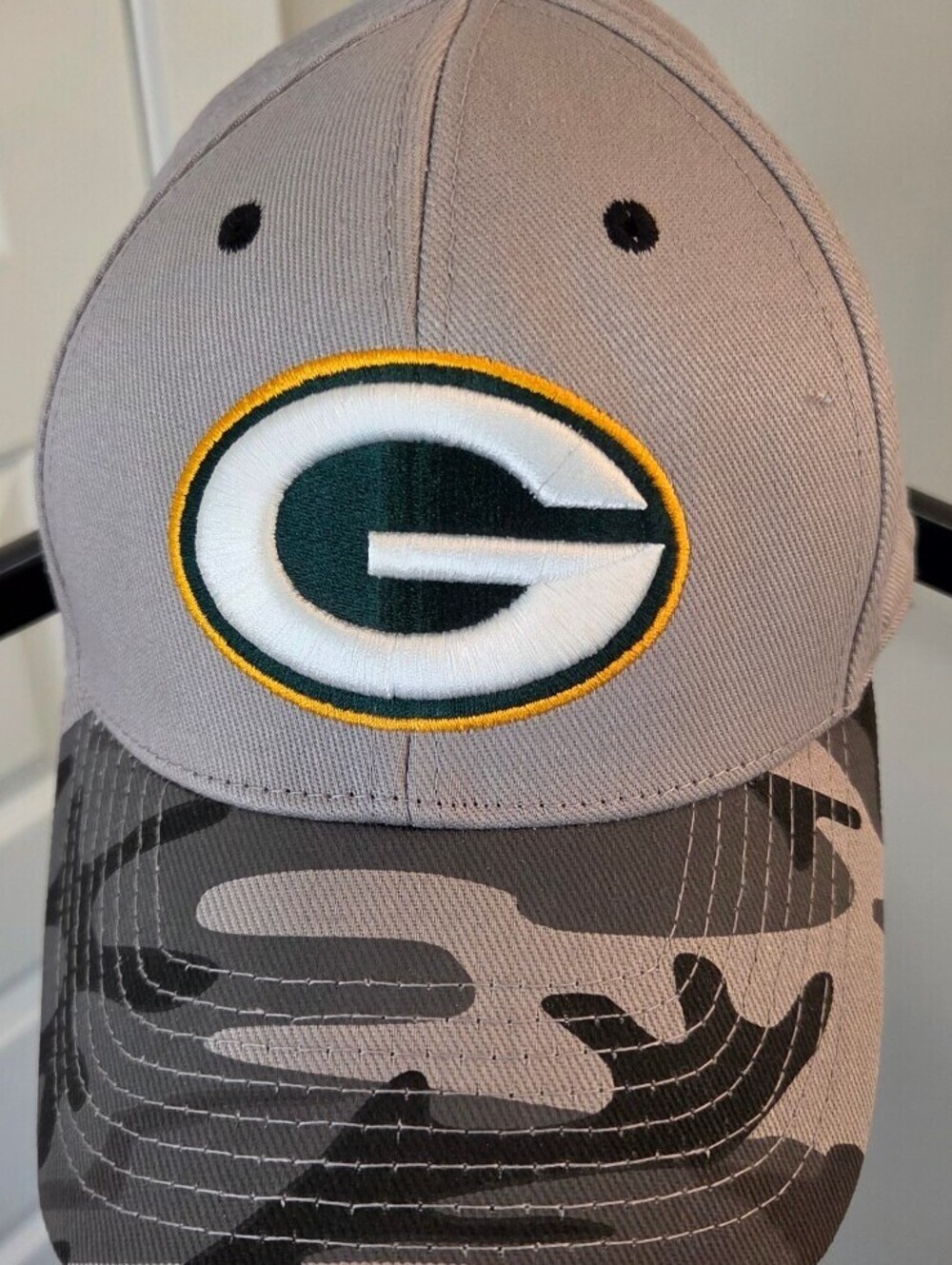 Green Bay Packers NFL Gray Camo Adjustable Cap Hat